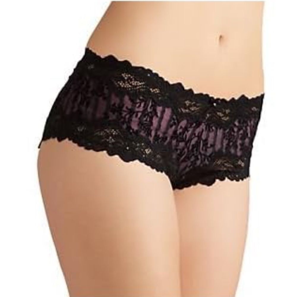 Whimsy by Lunaire Barbados Mesh Boyshort Panty With Lace Trim (15233)